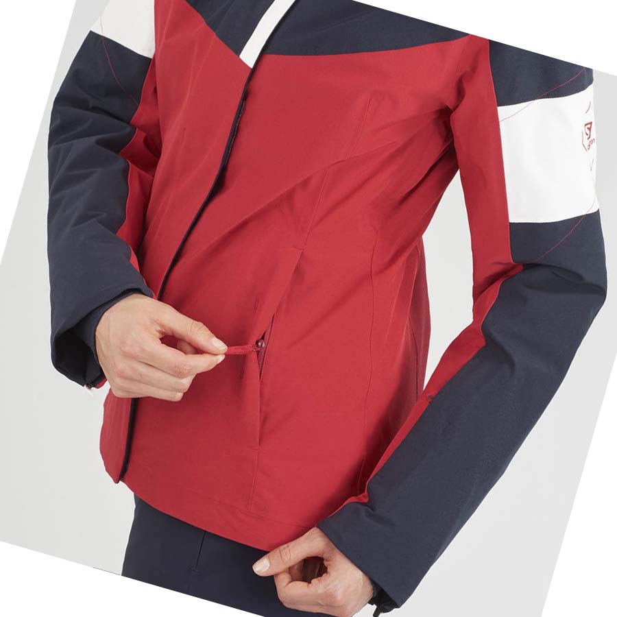 Chaquetas De Esquí Salomon SPEED Mujer Rojos | MX 2417VRW